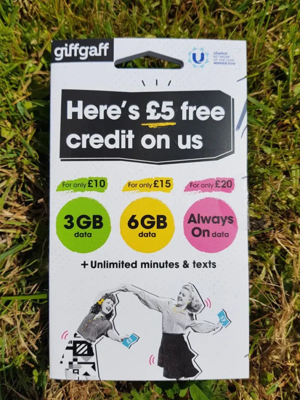 GiffGaff UK Sim Card in Pakistan for Whatsapp Tiktok Live Paypal Otp